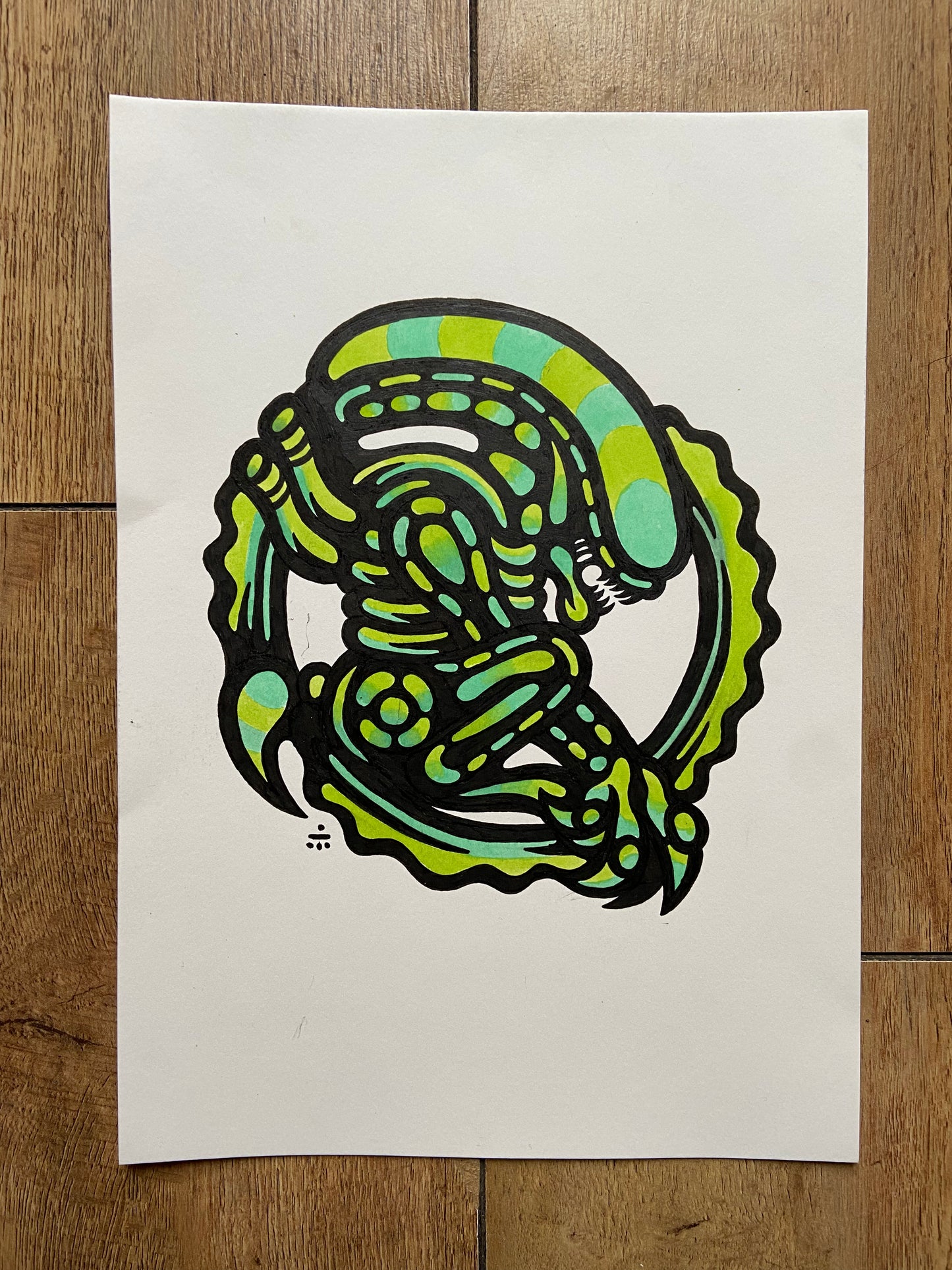 In Orbit, No One Can Hear You Scream (Toxic) - Alien (1979) - A4 Original - 2025