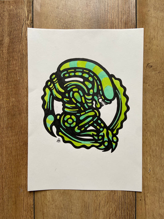 Xenomorph - Noxious - A4 Original - 2025